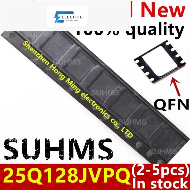 (2-5ชิ้น) 100% ใหม่ W25Q128JVPIQ 25Q128JVPIQ W25Q128JVPQ 25Q128JVPQ QFN-8