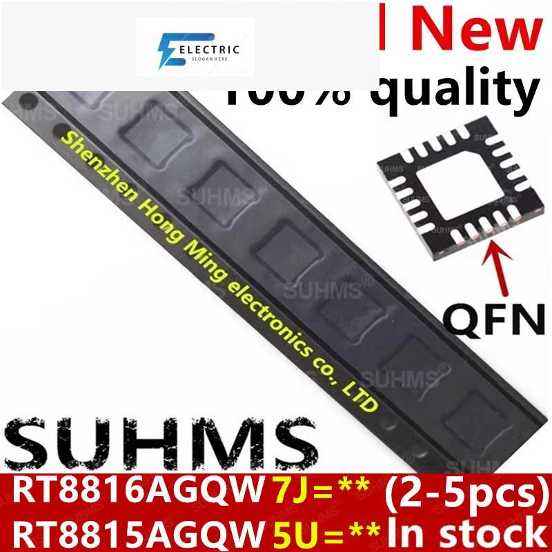 (2-5ชิ้น) 100% ใหม่ RT8816A RT8816AGQW RT8816BQW ( 7J=5A 7J=.. ) RT8815A RT8815AGQW ( 5U=1K 5U=...) 