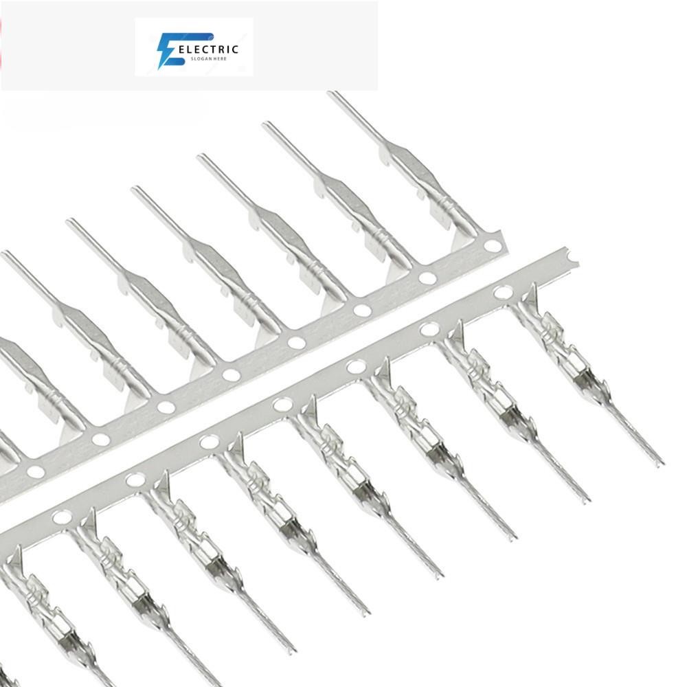 100pcs 2.54 มม.ชาย Pin Dupont Reed Dupont Jumper Wire 2.54 Dupont langueette Connector Terminal Pins