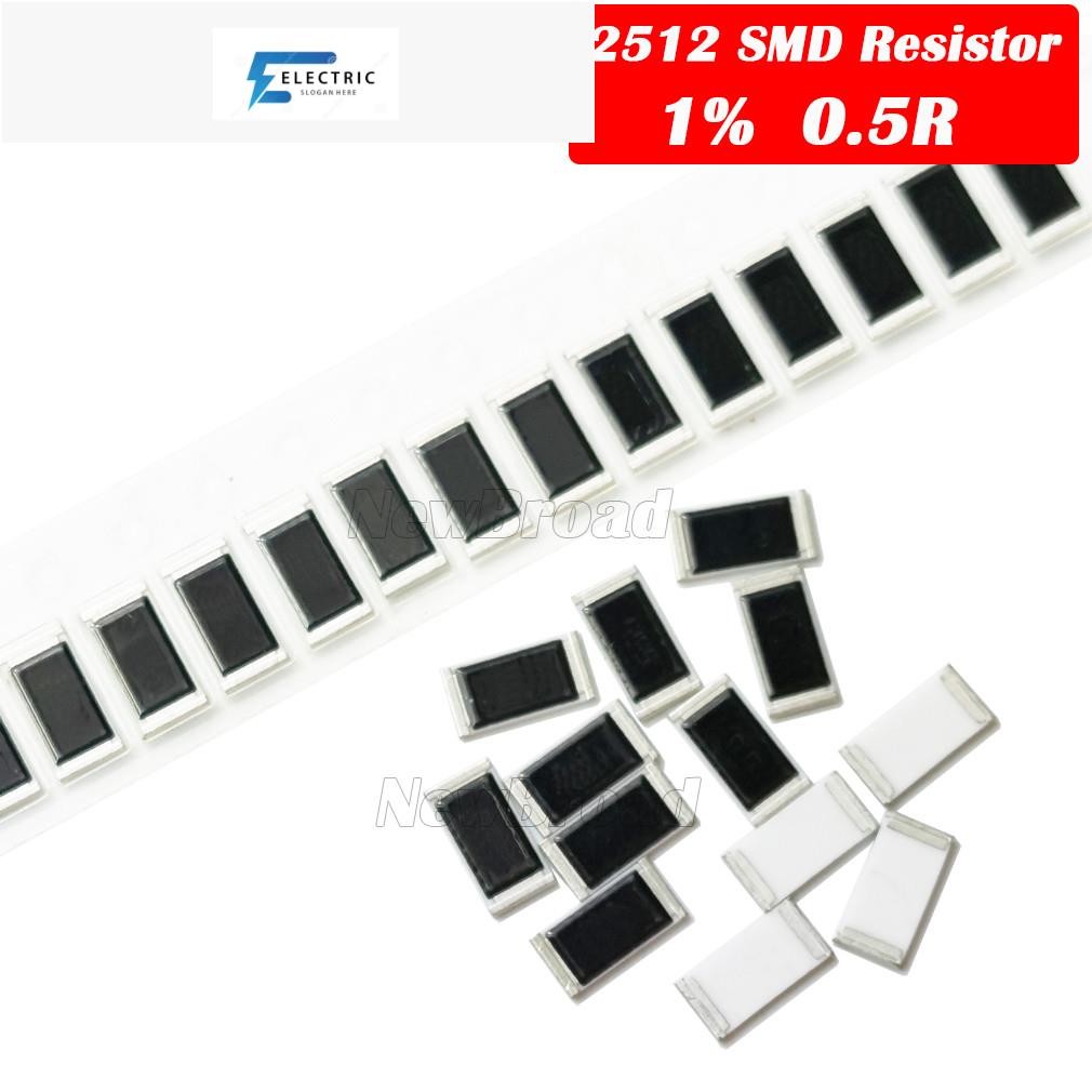 50PCS 2512 ตัวต้านทาน SMD 1W 1% 0.5R 0.5 โอห์ม R500
