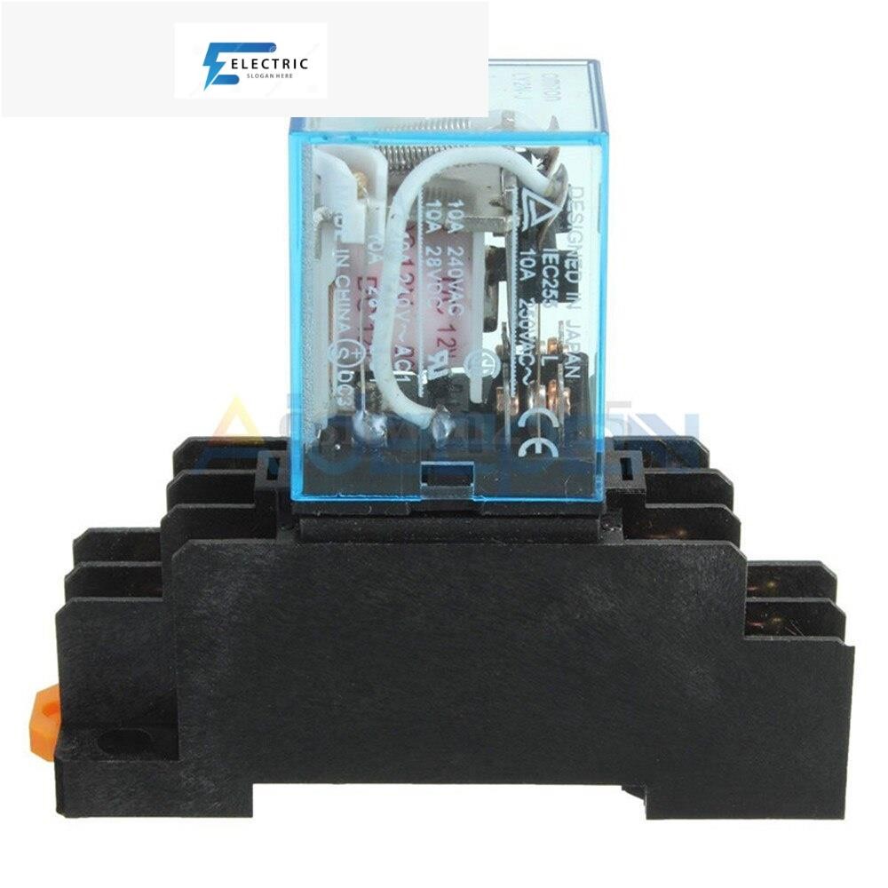 Rou Le Dc 12v Ly2Nj 220v Ac 8 Pins 10a 240vac Ly2 Hh62P Ly2 Jqx-13F Ptf08A