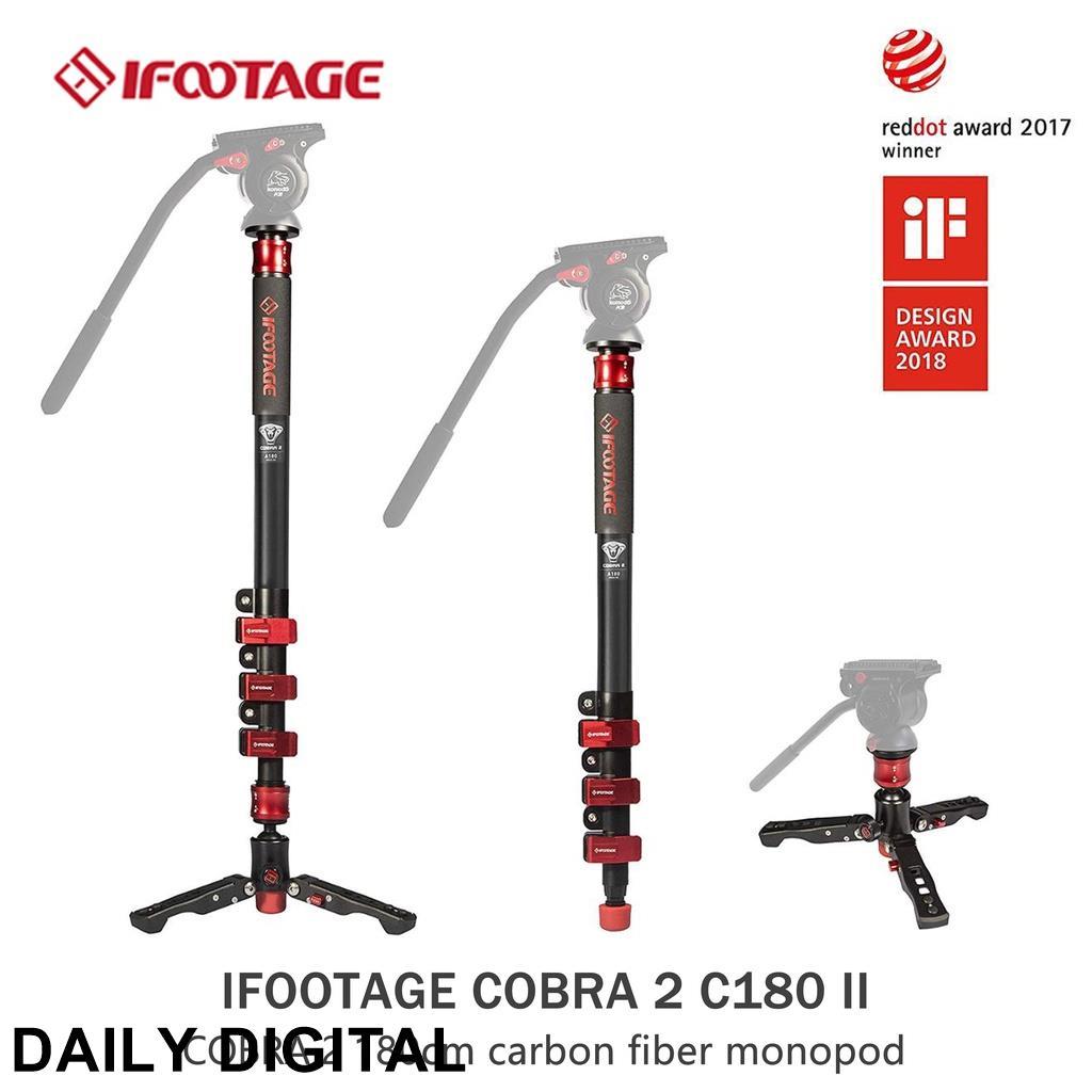 Ifootage C180 II ขาตั้งกล้องวิดีโอ แบบสามขา พับได้ สําหรับกล้อง DSLR