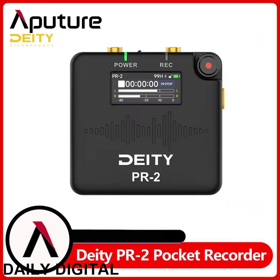 Apture Deity PR-2 เครื่องบันทึกพ็อกเก็ตสเตอริโอพร้อมไมโครโฟนแบบหนีบเสื้อสําหรับ Vlog วิดีโอ DSLR สัม