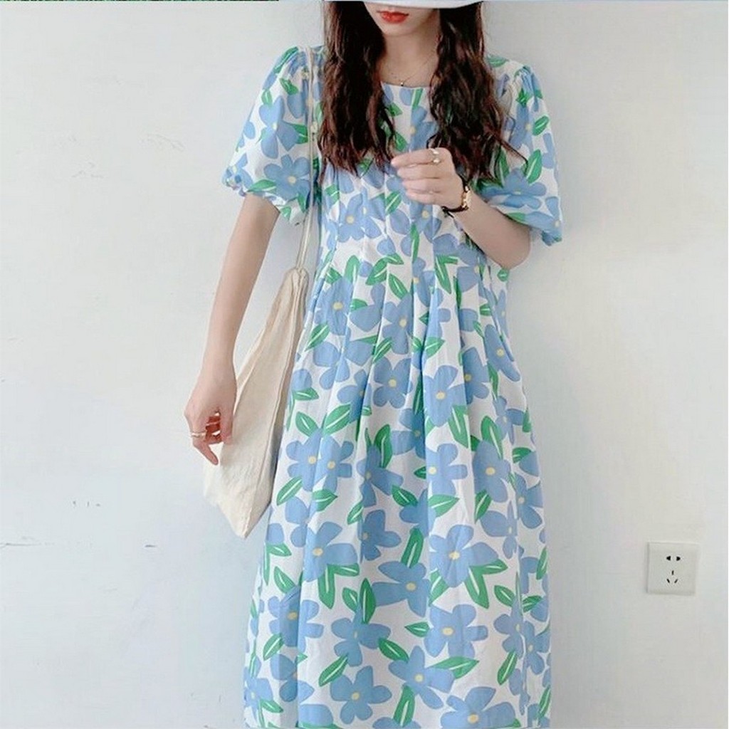 subscrub ชุดคลุมท้อง การออกแบบดอกไม้ น้ำขึ้นน้ำลง การออกแบบฝรั่งเศส พระคุณ ตกแต่งดอกไม้สีฟ้า สไตล์เร