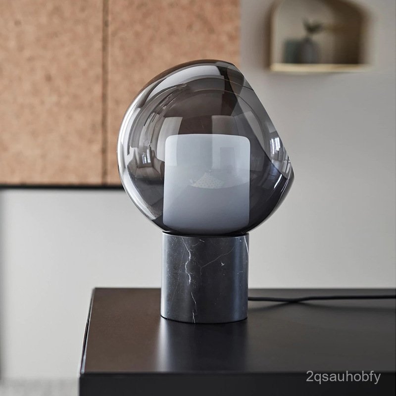 Nordic Modern Minimalist Table Lamp for Living Room, Bedroom, Desk, Personalized Creative Art Marble