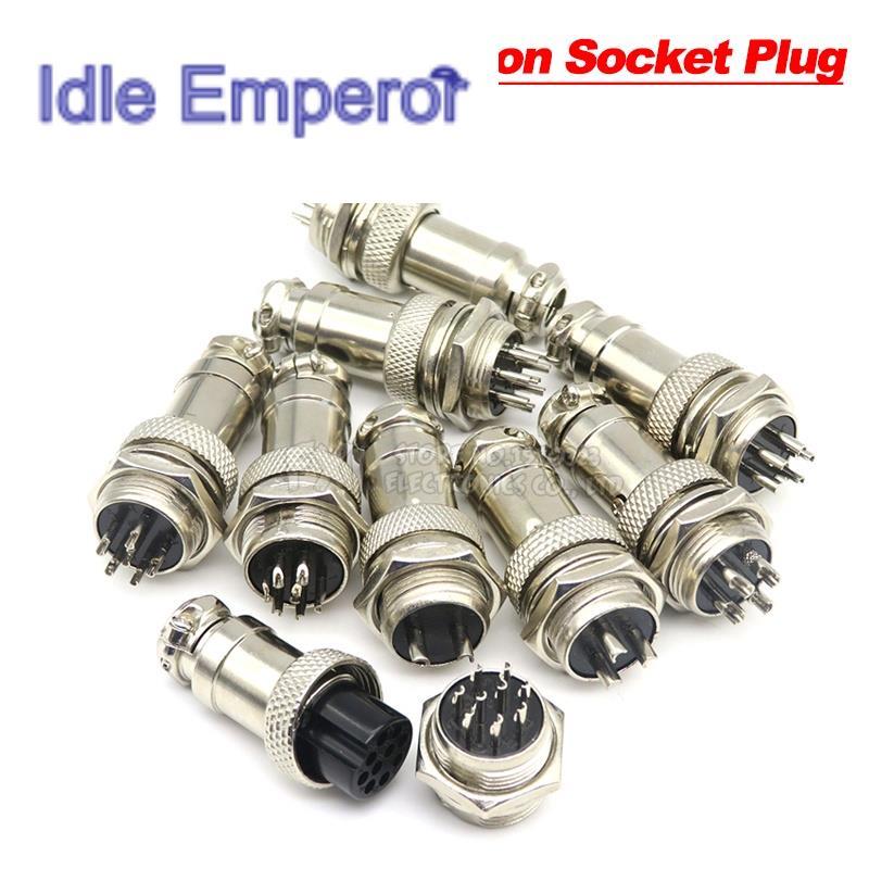 ปลั๊กซ็อกเก็ตเชื่อมต่อ GX16 2 3 4 5 6 7 8 9 Pin ตัวผู้ ตัวเมีย 16 มม. 2PIN 3PIN 4PIN 5PIN 6PIN 1 ชุด