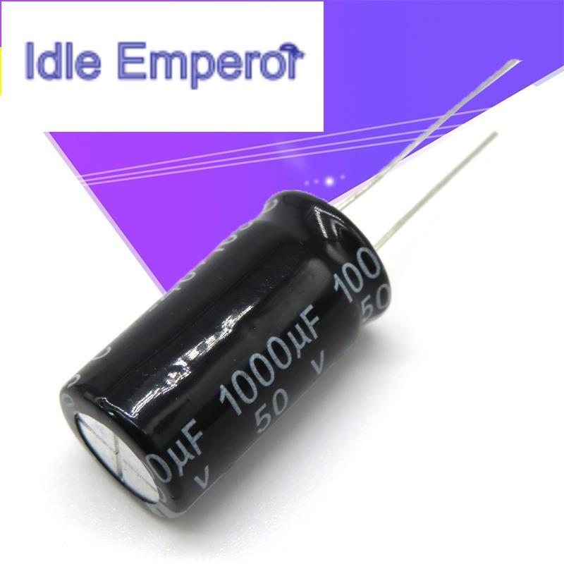 10PCS 50v1000uf 1000uf50v 13*25 ตัวเก็บประจุไฟฟ้า 50v 1000uf 13x25