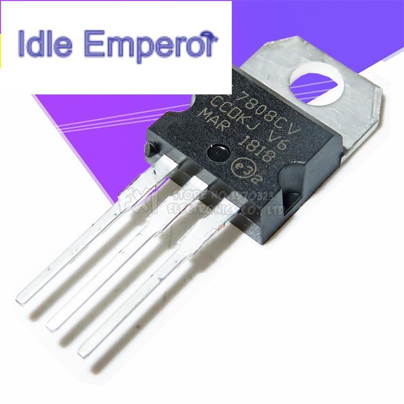ใหม่ ท่อควบคุมแรงดันไฟฟ้า L7808CV TO220 L7808 TO-220 7808 LM7808 MC7808 10 ชิ้น