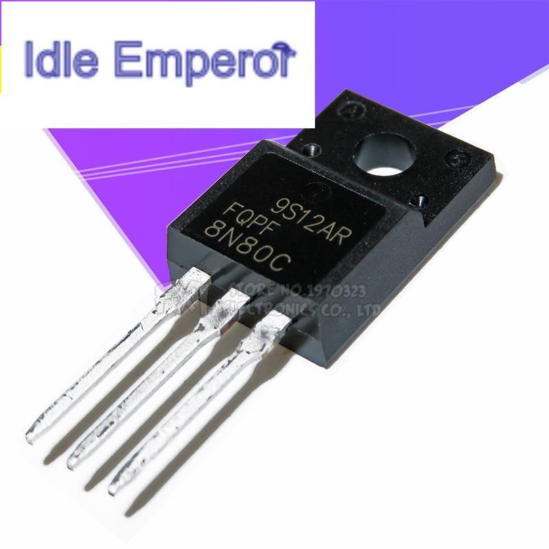มอสเฟต FQPF8N80C 8N80C TO-220 8N80 TO220 10 ชิ้น