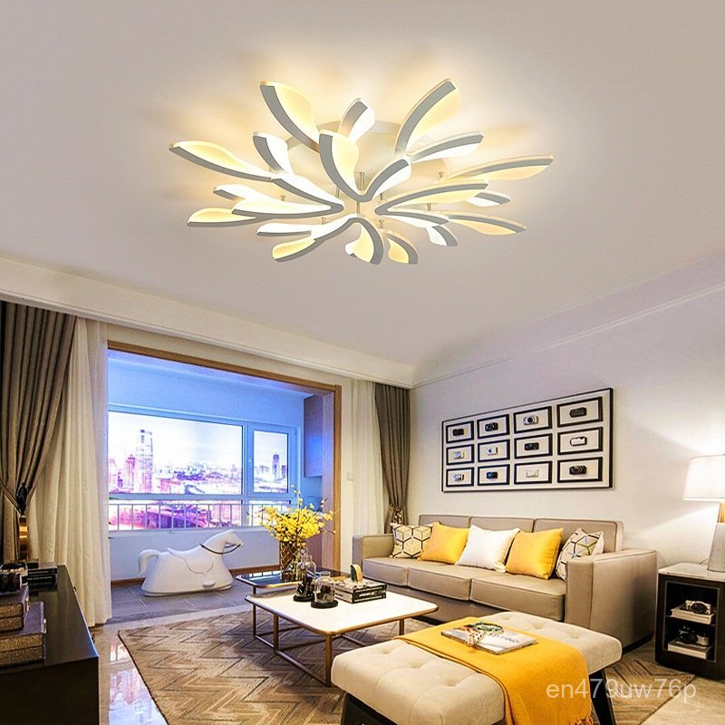 Modern Minimalist Creative led Ceiling Lamp Dandelion Lamp Round Shape v Font Type living room ceili