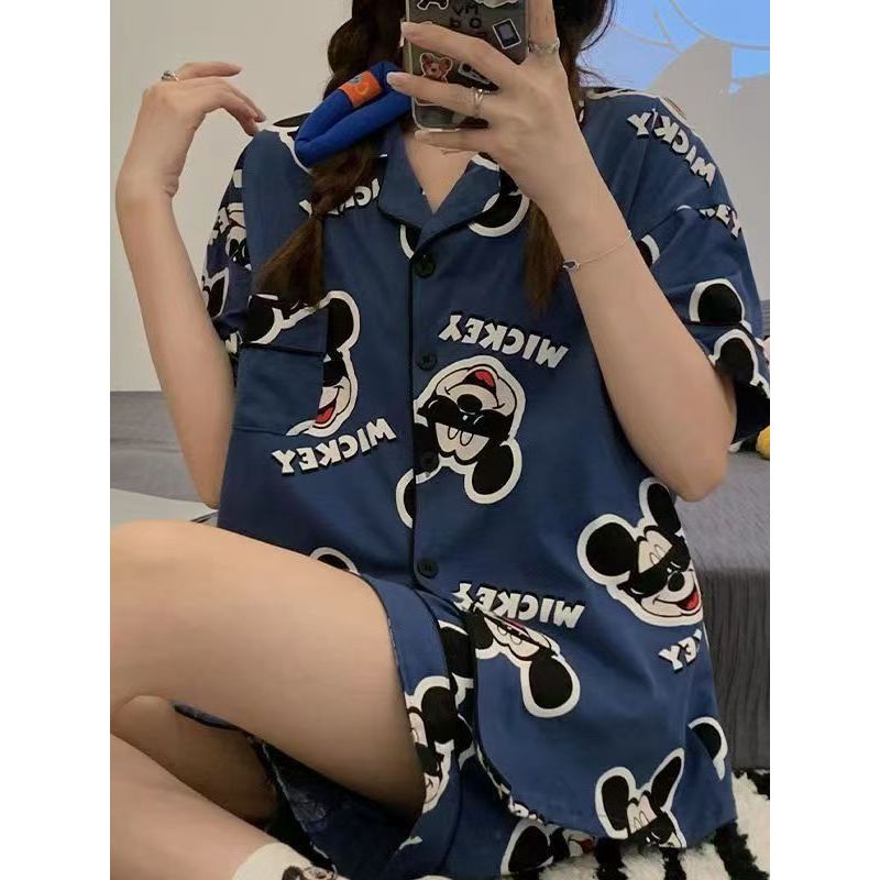 DK HOME เซทชุดนอนผู้หญิง สไตล์เเฟชั่น พิมพ์ลายสุดน่ารัก เนื้อผ้าคุณภาพดี ผ้านุ่มนิ่มใส่สบาย สินค้าพร้อมจัดส่งจากไทย