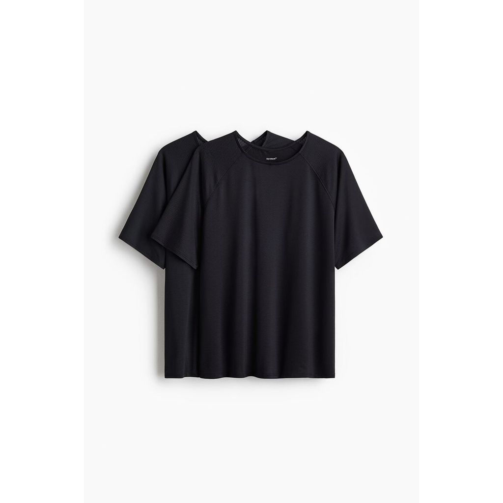 H&M(เอชแอนด์เอ็ม) เสื้อกีฬาผ้า DryMove™ แพ็ก 2 ตัว ผู้หญิง 1235652_5