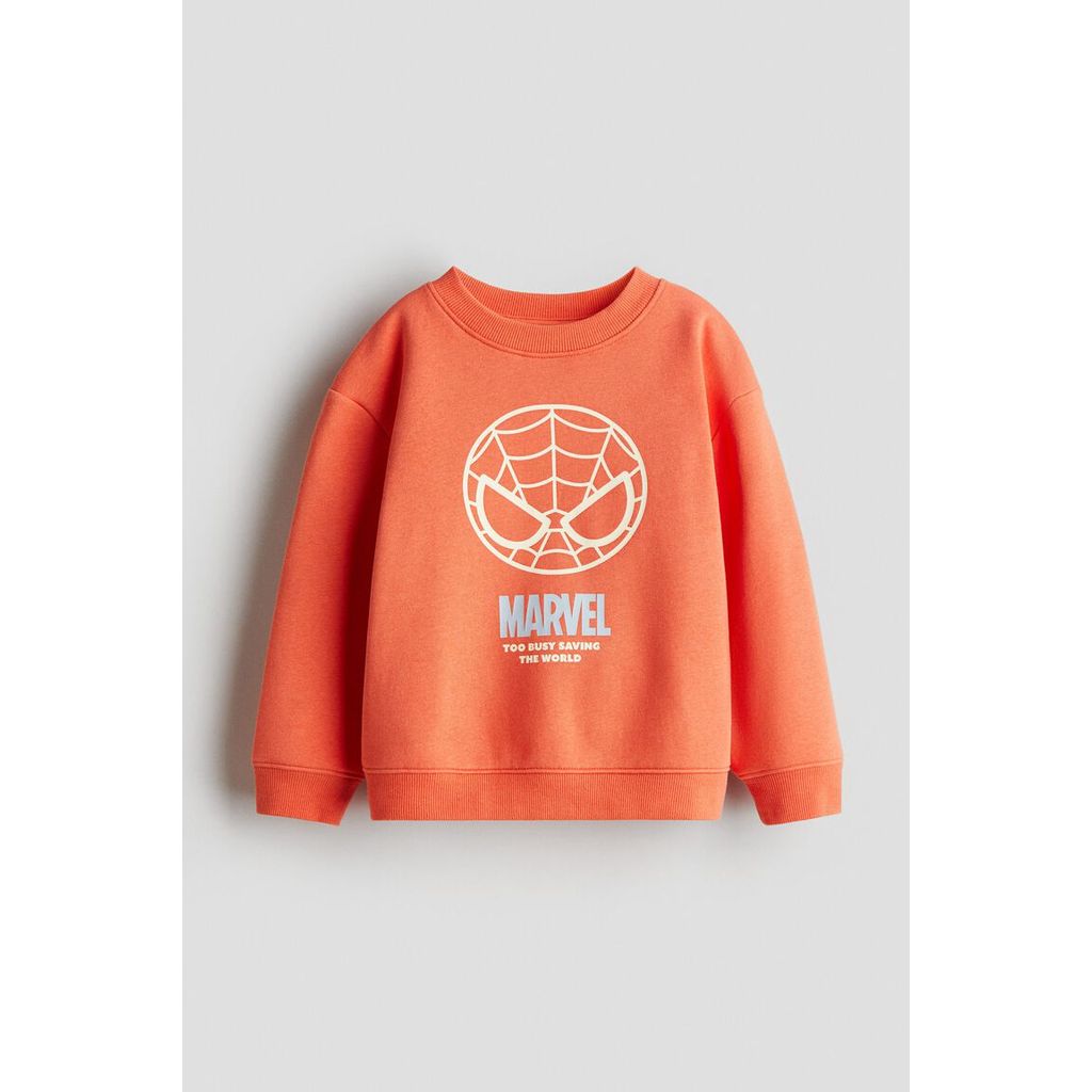H&M(เอชแอนด์เอ็ม) เสื้อซุปเปอร์สเวตเตอร์พิมพ์ลาย Boys Printed sweatshirt 1117455_14 ราคา ถูกที่สุด ดีลบีเคเค แกลเลอรีภาพที่ 2