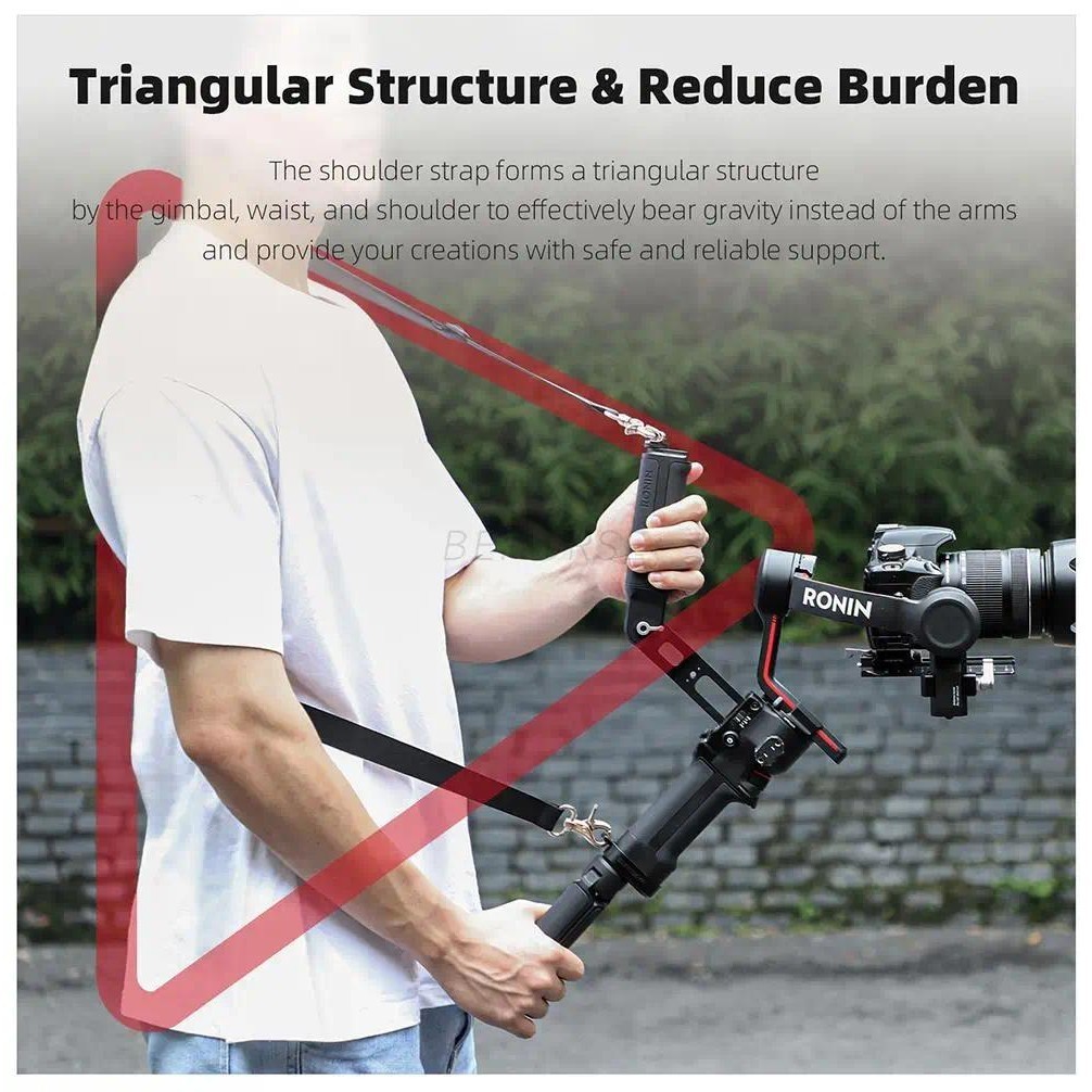 Sunnylife สายคล้องไหล่สําหรับ DJI RS 3/RS 4/RS 4 Pro สายคล้องคอแบบบีบอัด Lanyard Stabiliser อุปกรณ์ก