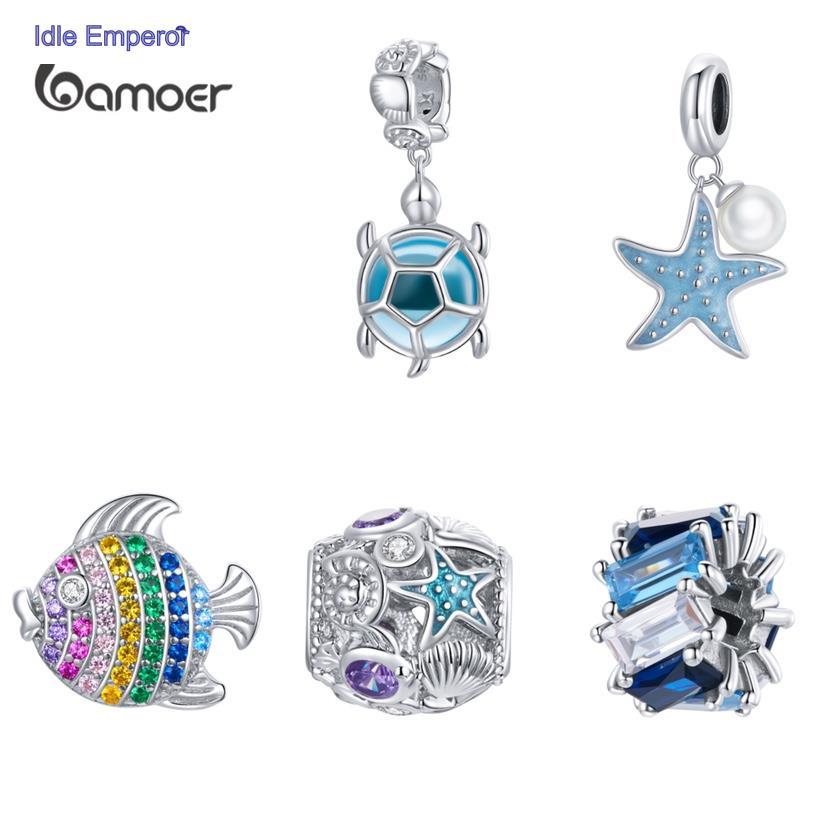 CHARMS Bamoer จี้สร้อยคอประดับเพทายเครื่องประดับสตรี Scc1803