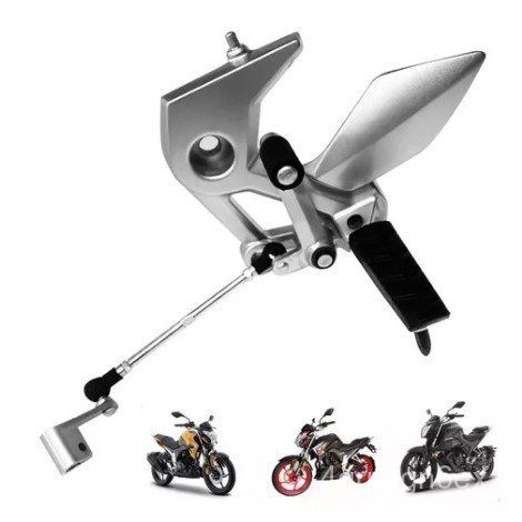 ที่พักเท้าซ้ายสำหรับมอเตอร์ไซค์ Mexico Meike สีเงินขาว ITALIKA250Z F11010189 250SZ EMN0