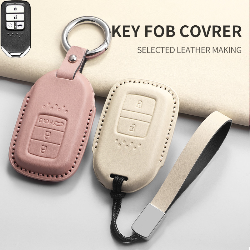 เคสกุญแจรีโมตรถยนต์ เครื่องหนัง สําหรับ Honda City 2024 City rs ehev 2023 Civic FC BRV CRV Accord Ja