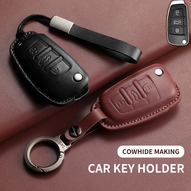 ฝาครอบกุญแจพับได้สําหรับรถยนต์ สําหรับ Audi Q3 Q5 Q7 Q8 TT TTS S3 S4 S6 RS A1 A3 8P 8L A4 A5 B6 B7 A