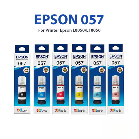 EPSON 057 น้ำหมึกเติมแท้ T09D100-600 FOR EPSON L8050 , L18050 70ml. BK,C,M,Y,LC,LM