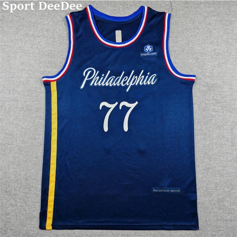 วีผู้ชาย. เจ. Edgecombe Philadelphia 76ers 2026 Swingman Jersey Navy City Edition เสื้อบาสเก็ตบอลกีฬ