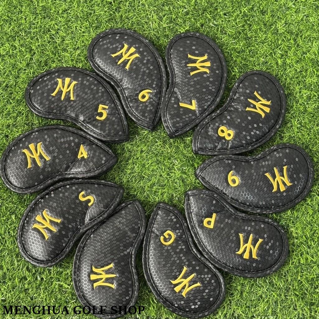 MIURA Golf Iron Cover คลุมหัวไม้กอล์ฟ วัสดุ PU กันน้ำ สำหรับชุดเหล็กผู้ชาย