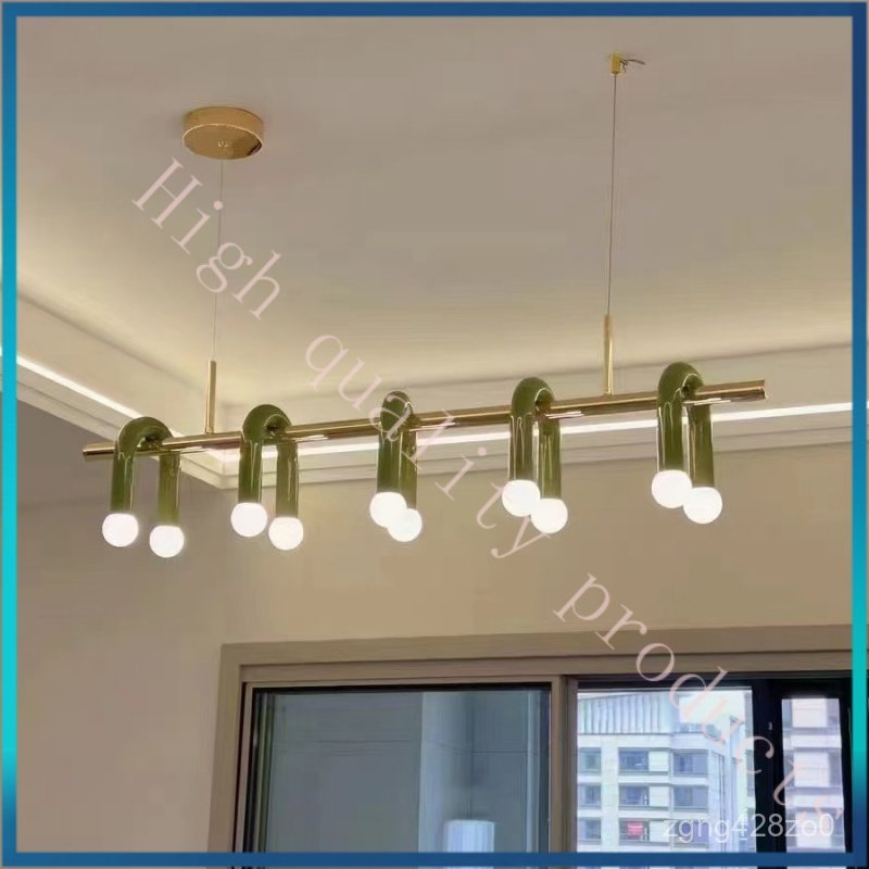 Nordic Cream Style One-Line Dining Simple Designer Creative U Dining Table Bar Pendant Light Zhongsh