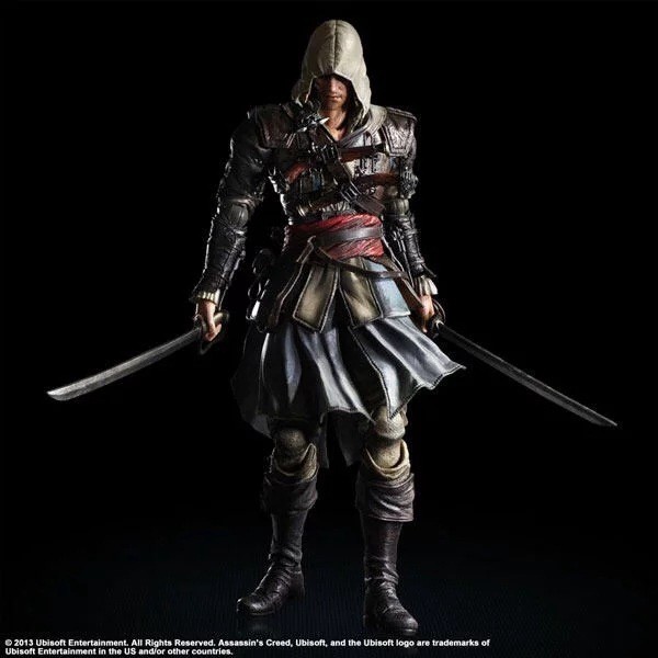 Play Arts Kai Assassins Creed IV: Black Flag the Edward Kenway Super Action Figure ของเล่น