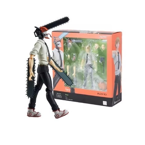 Chainsaw Man Figma 586 Denji พร้อม Pochita Super Action Figure PVC รุ่นของเล่นสะสม