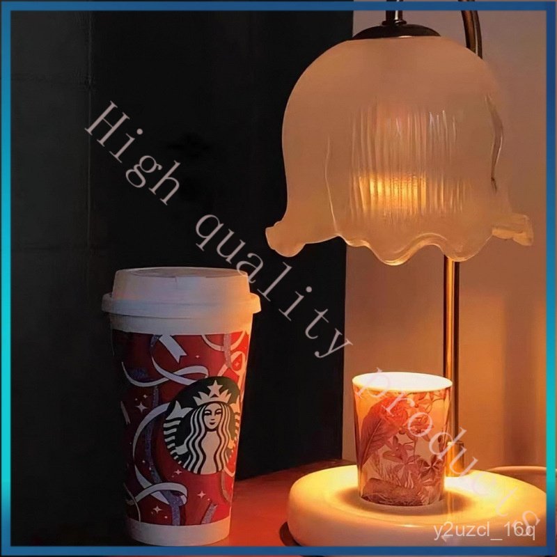 Lily of the Valley Aromatherapy Wax Melt Lamp Marble Candle Melt Lamp Bedroom Bedside Fragrance Lamp