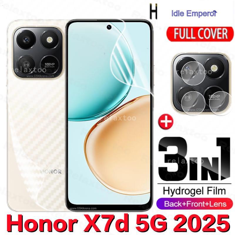 HONOR X7d 2025 3IN1 ด้านหน้าด้านหลัง Hydrogel ฟิล์มสําหรับ Honor X7d X7c X6a X6b X6c X7 d HonorX7d 4