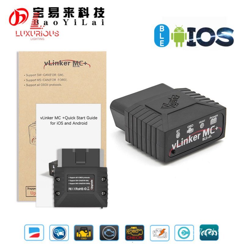 vLinker MC+ BLE แอนดรอยด์ แอปเปิ้ล บลูทูธ4.0 OBD  Scanner เครื่องมือวินิจฉัยยานยนต์ NDZX