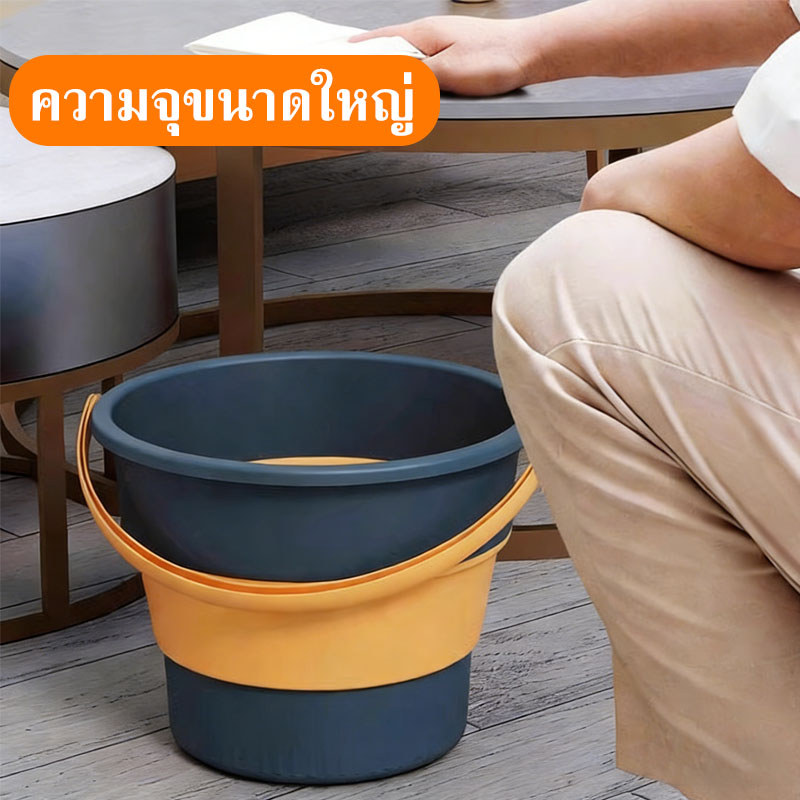 ถังน้ำพับเก็บได้ ถังน้ำพลาสติก ถังใส่น้ำประหยัดเนื้อที่ พกพาสะดวก ขนาด 5/10 ลิตร (พร้อมส่ง) ถังน้ำพับได้ อเนกประสงค์ - รูปที่ 4