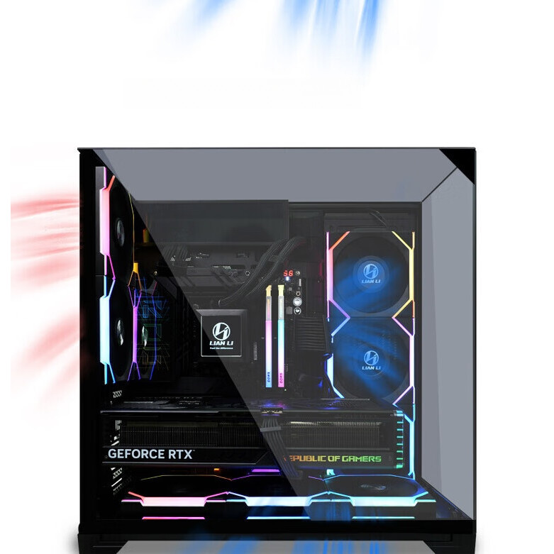 **เคสคอมพิวเตอร์ LIANLI O11 Vision Compact "ห้องวิวทะเล" สีขาว / ดำ** TGVD