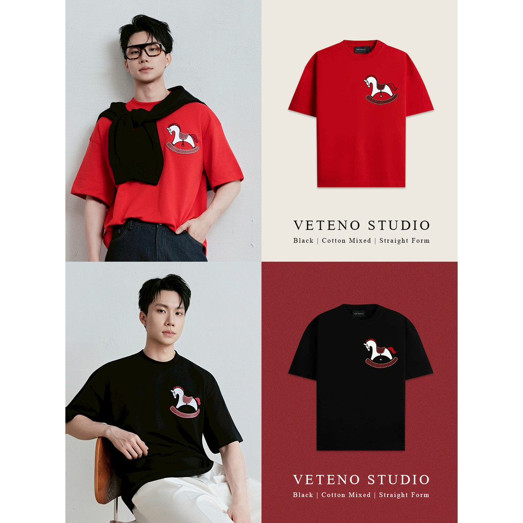 VETENOSTUDIO TSHIRT WOODEN HORSE Limited For Lunar New Year เสื้อยืด