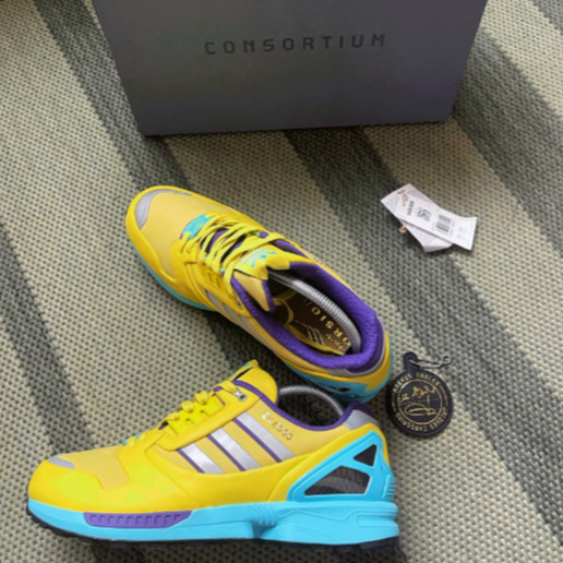 【ของแท้ 100%】Adidas Originals ZX 8000 JC&MT CONSORT Low cut Casual Shoes Yellow