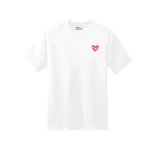 haas : NEW collection เสื้อยืดแขนสั้น Unisex สกรีน HAAS LOVE ลายหัวใจ รหัส SBSK2764