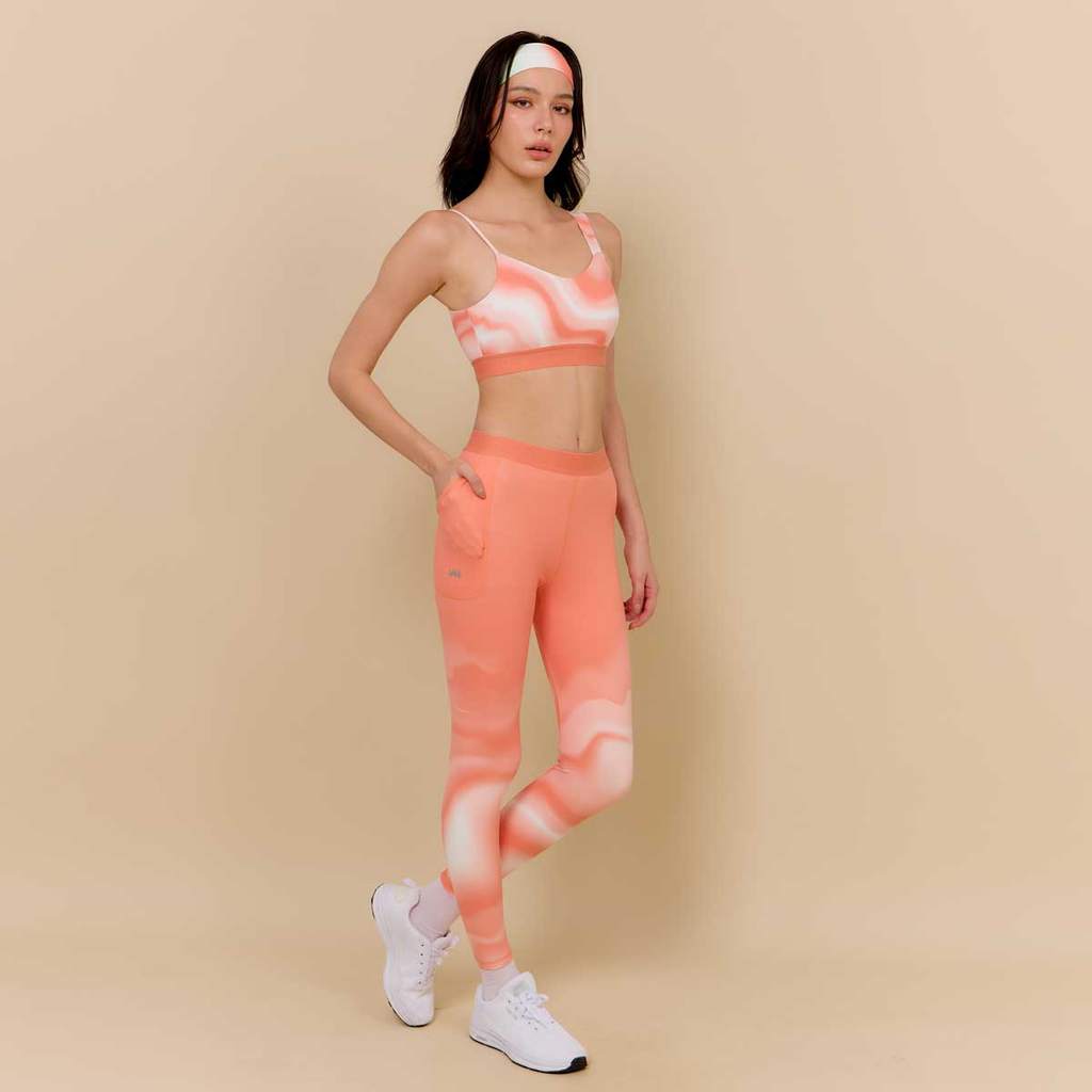 UNBOUND TIME RIPPLE SPORTS BRA > PEACH สปอร์ตบราลายน้ำสีพีช (เฉพาะเสื้อ) ราคา ถูกที่สุด ดีลบีเคเค แกลเลอรีภาพที่ 3