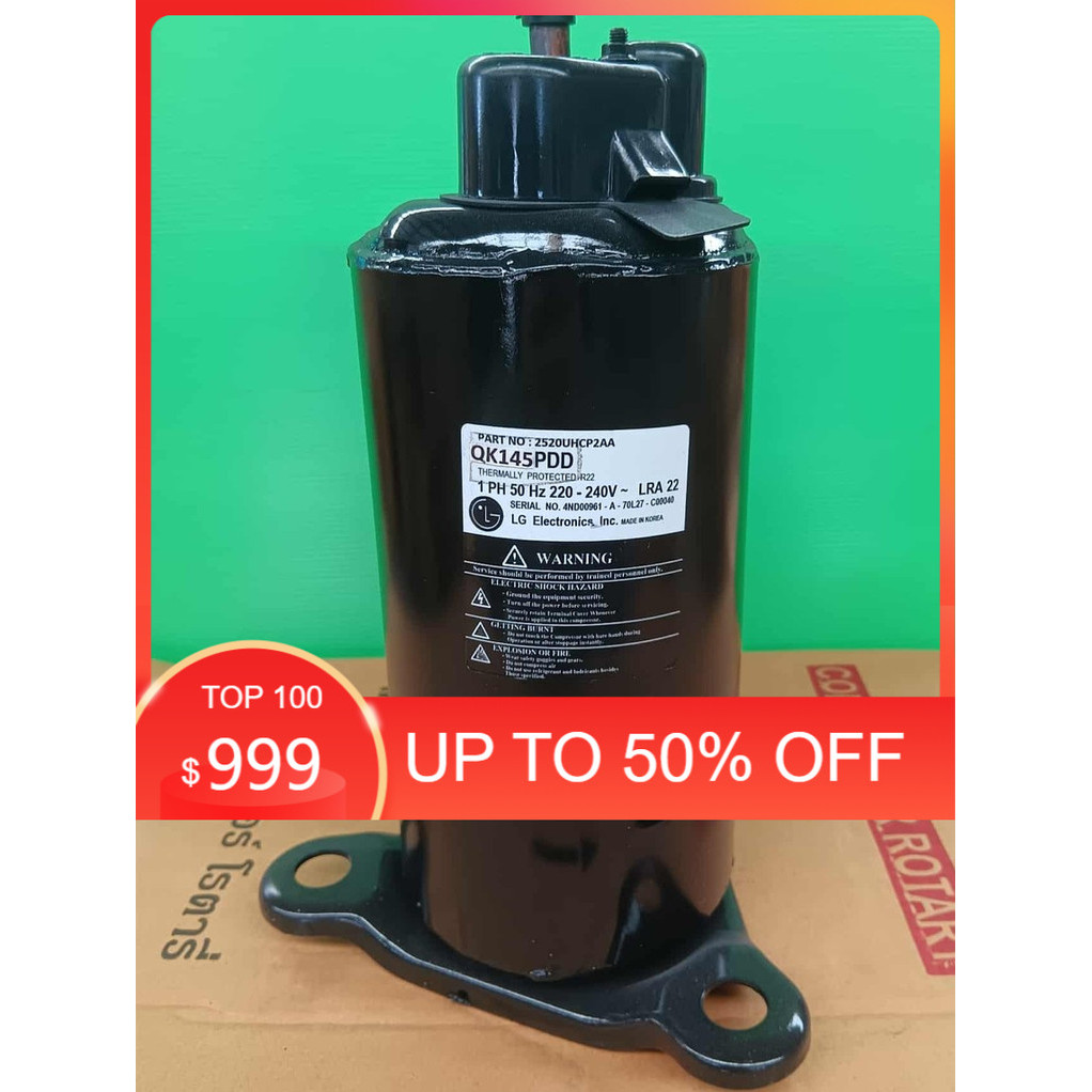 คอมเพรสเซอร์ มือสอง ยี่ห้อ LG รุ่น QK145PDD  ขนาด 9000 BTU R22