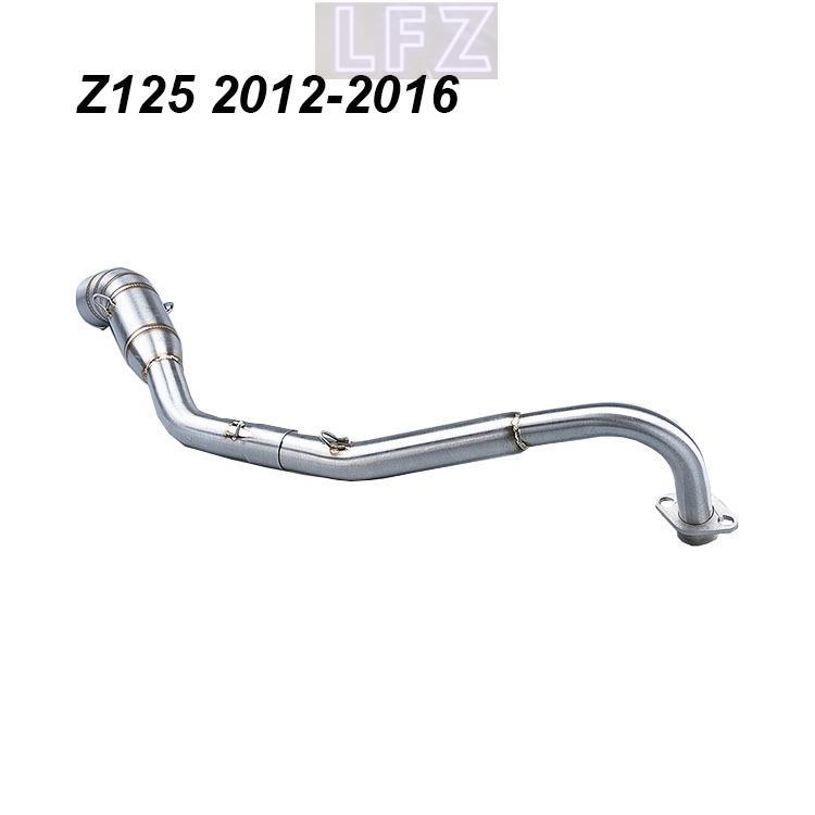 KAWASAKI ท่อข้อศอกท่อไอเสียรถจักรยานยนต์สแตนเลสสําหรับคาวาซากิ Z125 Ninjia Z125 ท่อลิงค์ด้านหน้า