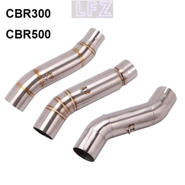 รถจักรยานยนต์ Honda CBR300R CBR500 CB500X CB500F ท่อไอเสีย Midpipe กลาง Link ท่อเชื่อมต่อ 51 มม.ท่อไ