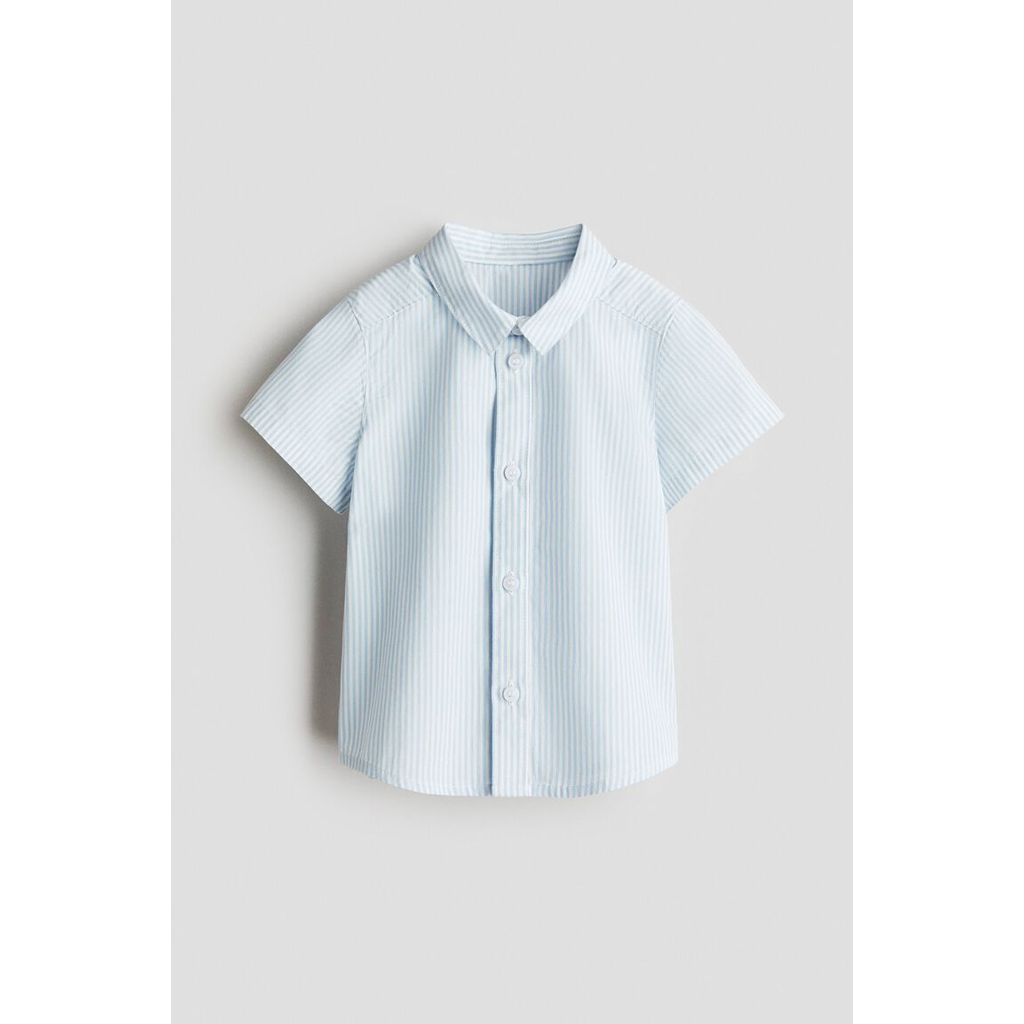 H&M(เอชแอนด์เอ็ม) เสื้อเชิ้ตผ้าป็อปลินคอตตอน เด็กอ่อน 1297882_1
