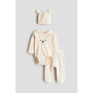 H&M(เอชแอนด์เอ็ม) เชตผ้ายืดพิมพ์ลาย 3 ตัว เด็กทารก 0754107_2…