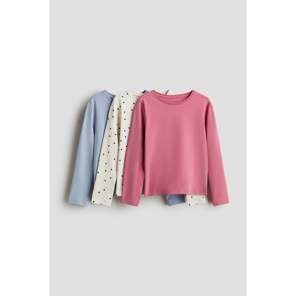 H&M(เอชแอนด์เอ็ม) ชุดเสื้อแขนยาว 3 ชิ้น เด็กผู้หญิง 0575156