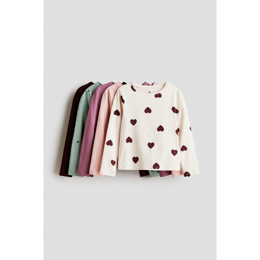 H&M(เอชแอนด์เอ็ม) เสื้อผ้ายืดแพ็ก 5 ตัว เด็กผู้หญิง 0678157_20