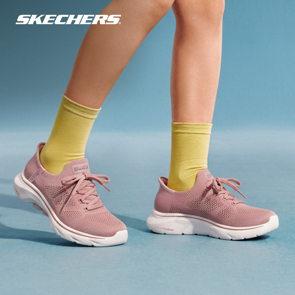 Skechers สเก็ตเชอร์ส รองเท้าผู้หญิง Women Slip-ins GOwalk 7 Via Walking Shoes – 125213-MVE Air-Cooled Memory Foam – โปรปัง