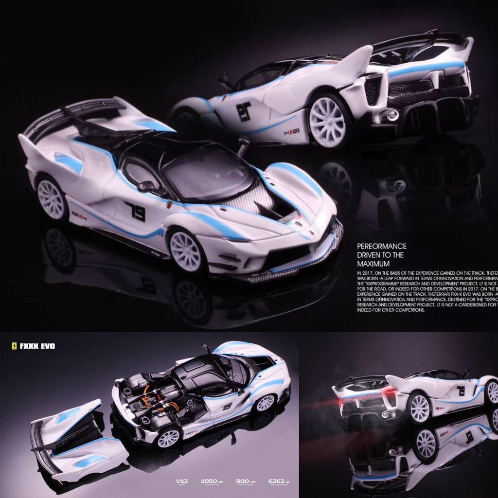 Little Toy-SH 1/64 Ferrari FXXK EVO Exclusive Limited Edition โมเดลรถ รถของเล่น สําหรับเด็กผู้ชาย ขอ