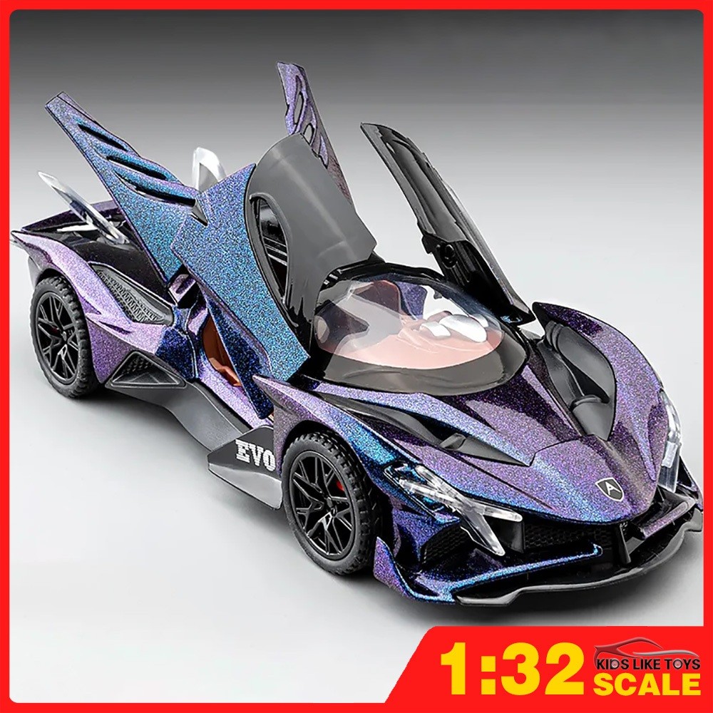 โมเดลรถยนต์ Apollo EVO Supercar 1:32 ของเล่นสําหรับเด็กผู้ชาย