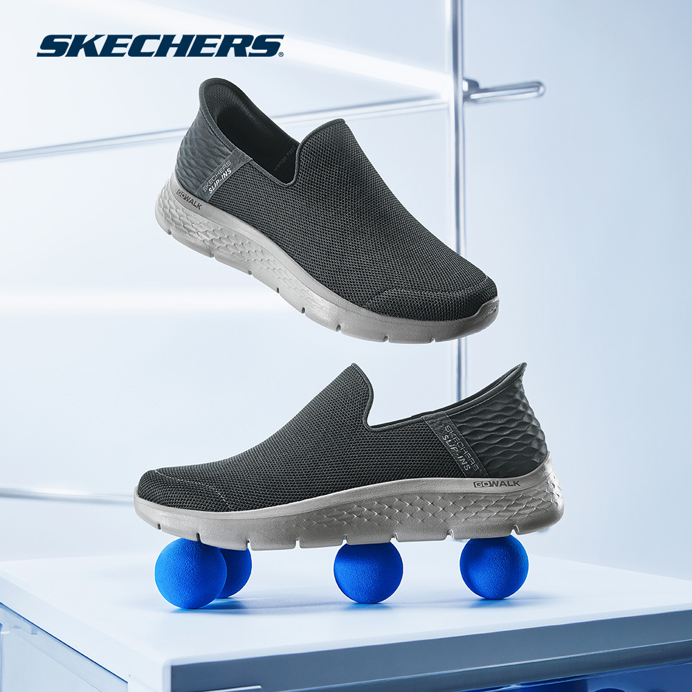 Skechers สเก็ตเชอร์ส รองเท้าผู้ชาย Men Slip-ins GOwalk Flex No Hands Walking Shoes - 216491-DKGY