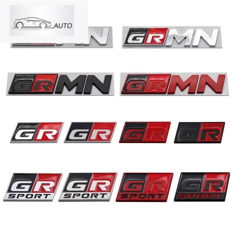 GR SPORT GR GRMN โลโก้โลหะรถด้านหลังสัญลักษณ์รถยนต์สติกเกอร์รถยนต์สำหรับ Toyota GR Sport