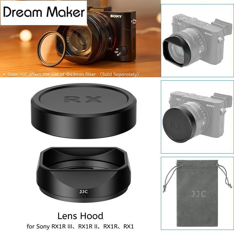 กล้องโลหะสแควร์เลนส์ & ฝาครอบเลนส์สําหรับ Sony RX1R III RX1RM3 RX1R II RX1RM2 RX1R RX1 กล้องโลหะเลนส